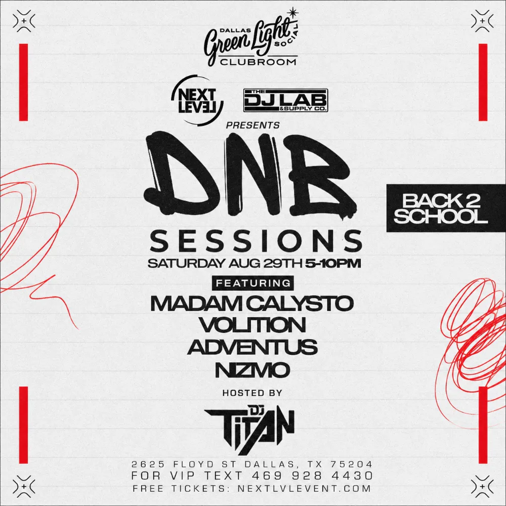 DNB Sessions — event flyer