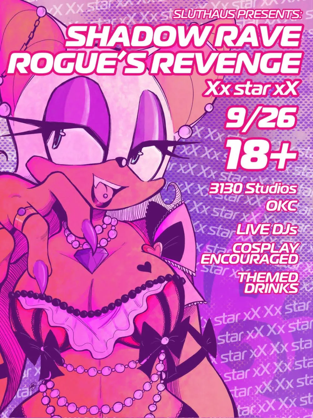 Shadow Rave - Rouge's Revenge — event flyer