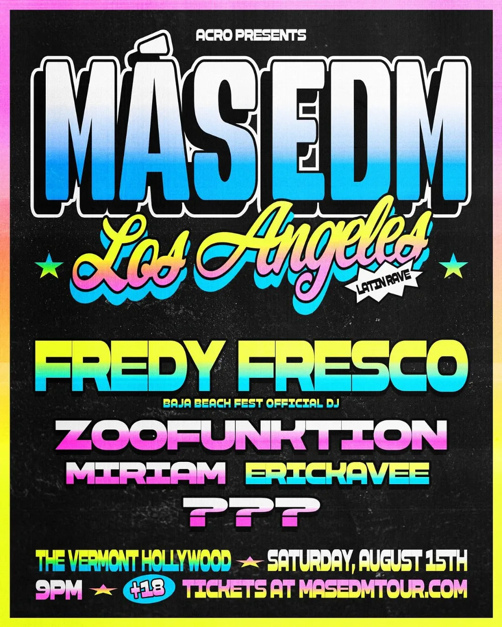 MÁS EDM — event flyer