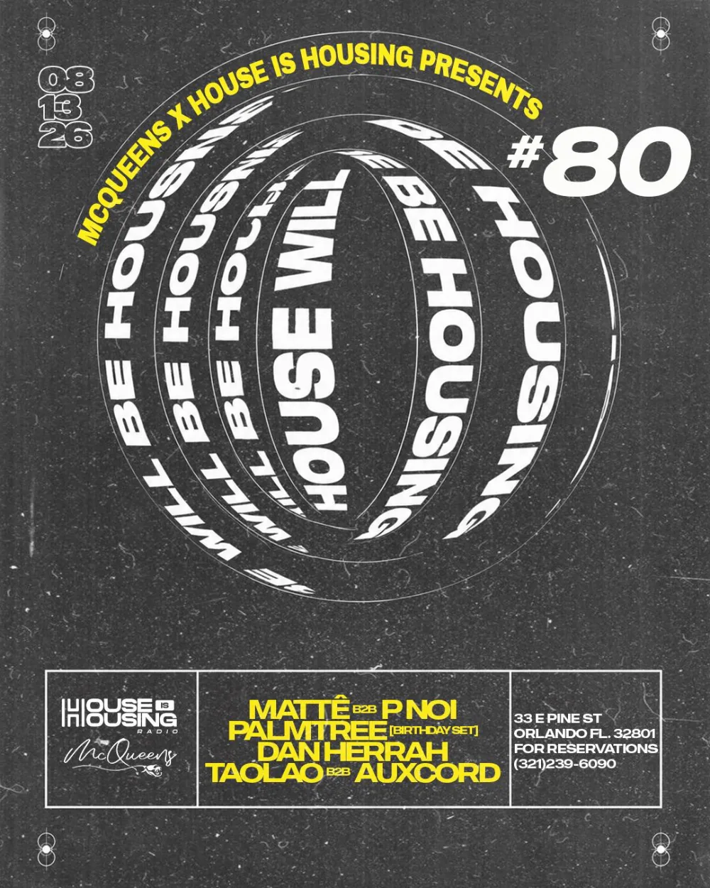 HOUSE IS HOUSING RADIO - #80 — event flyer