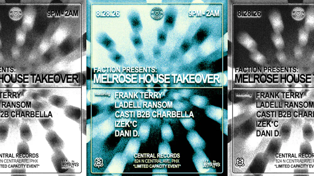 Faction [Melrose House] — event flyer