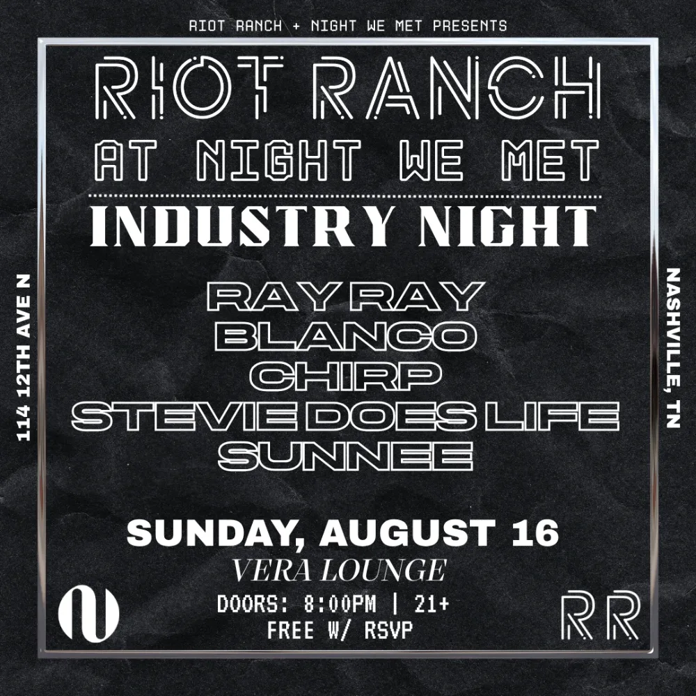 Riot Ranch - Industry Night — event flyer