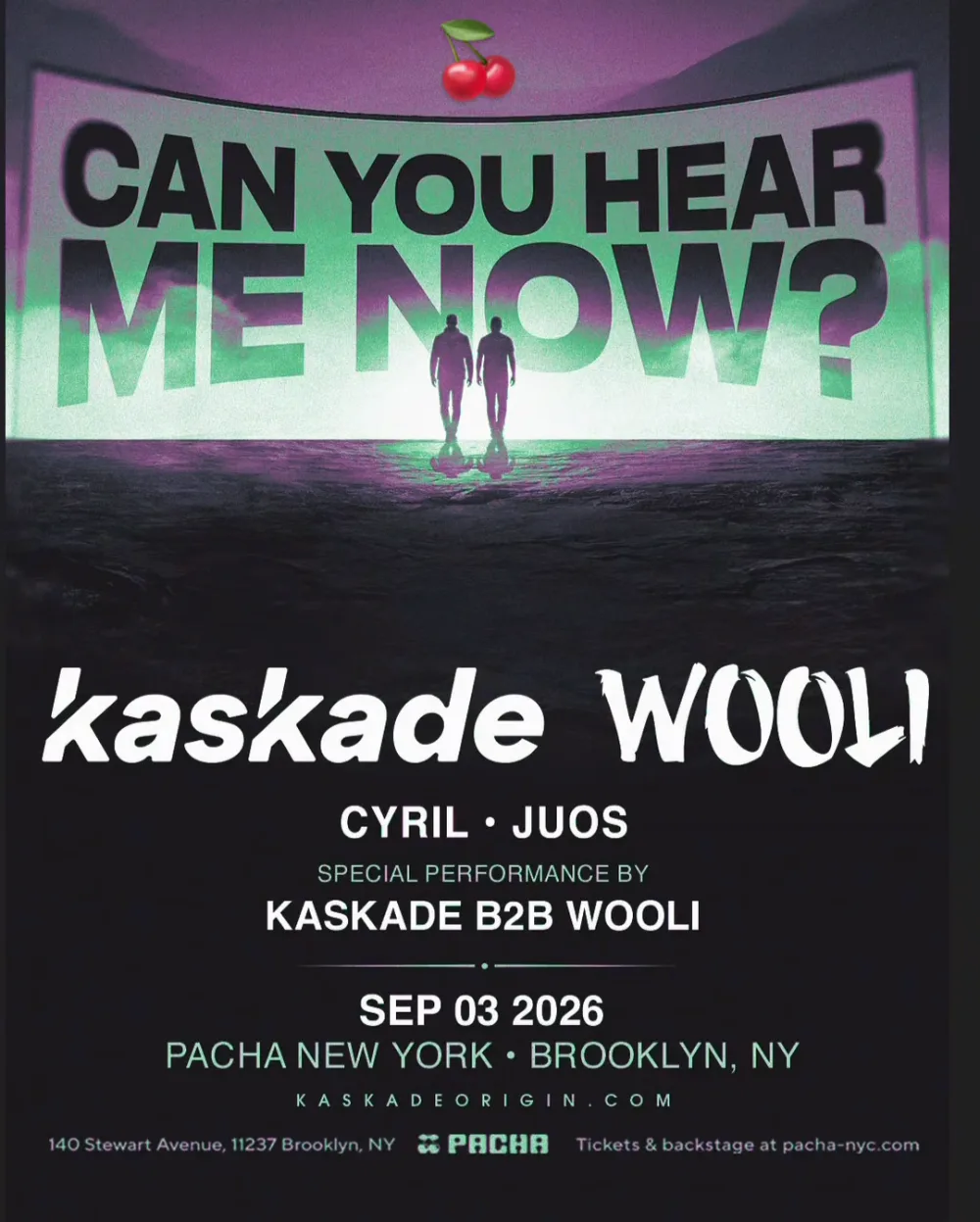 Kaskade, Wooli, CYRIL, Juos, Kaskade, Wooli — event flyer