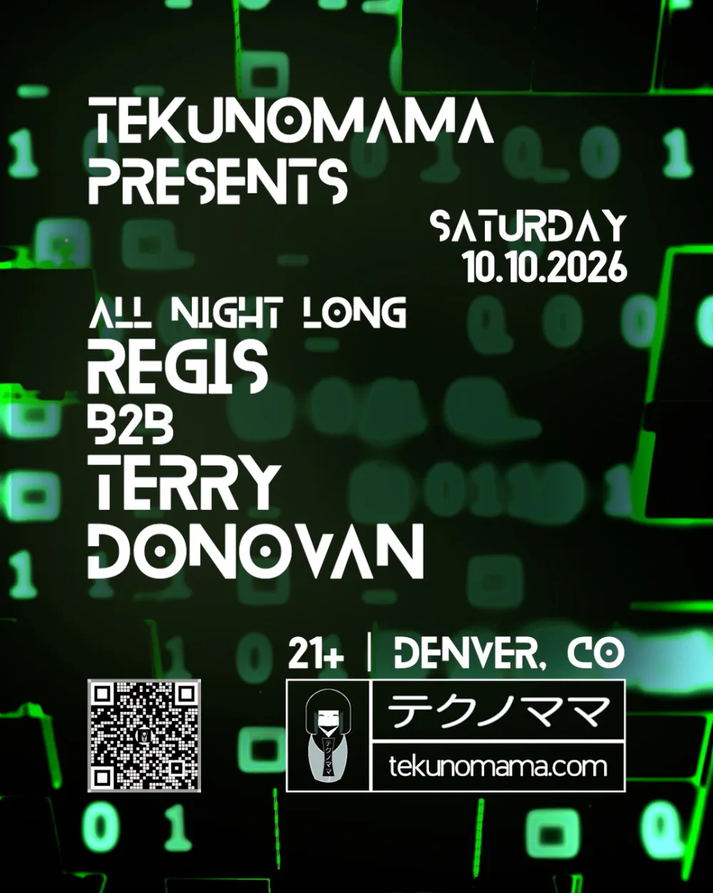 TEKUNOMAMA presents — event flyer