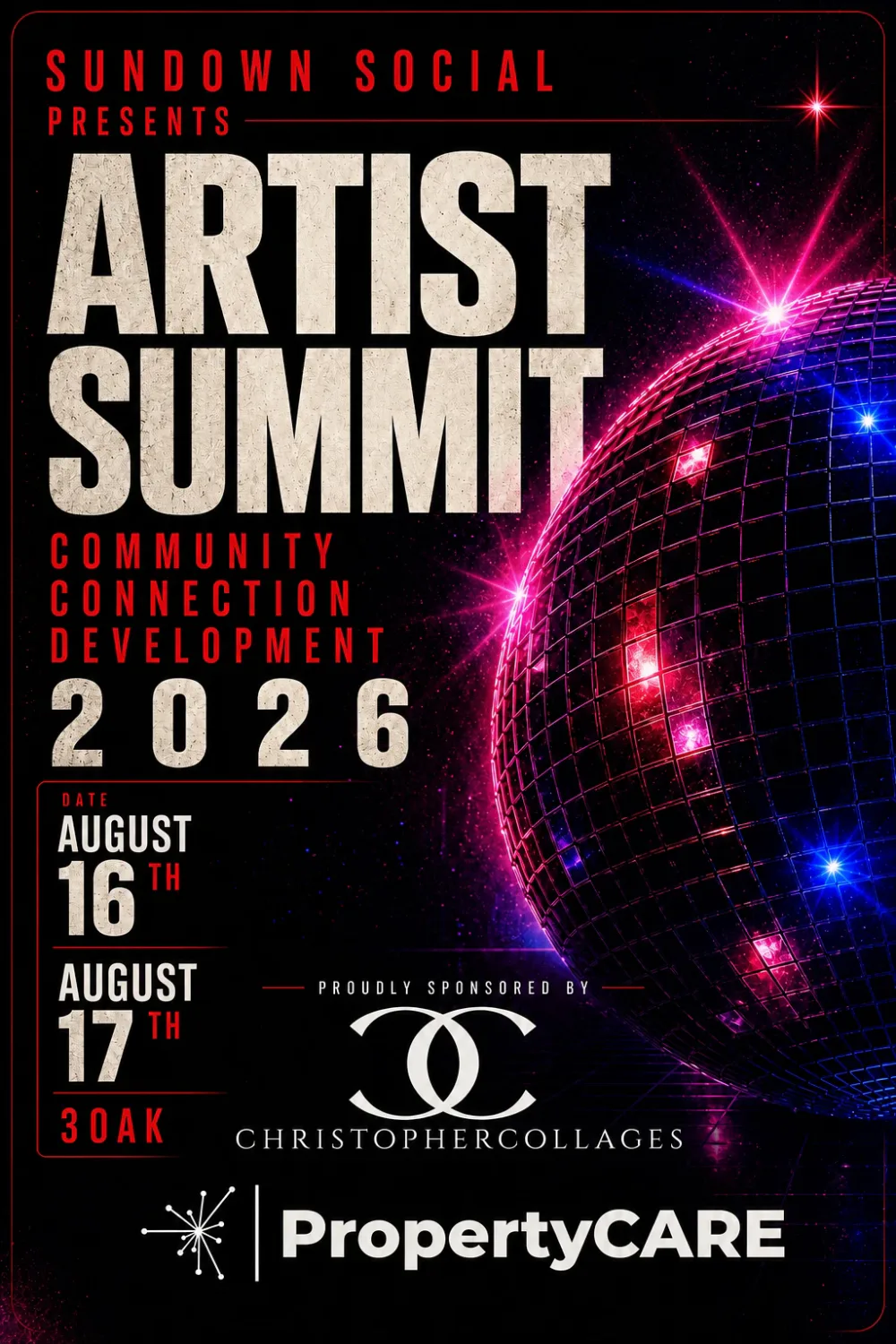 SUNDOWN SOCIAL PRESENTS — event flyer