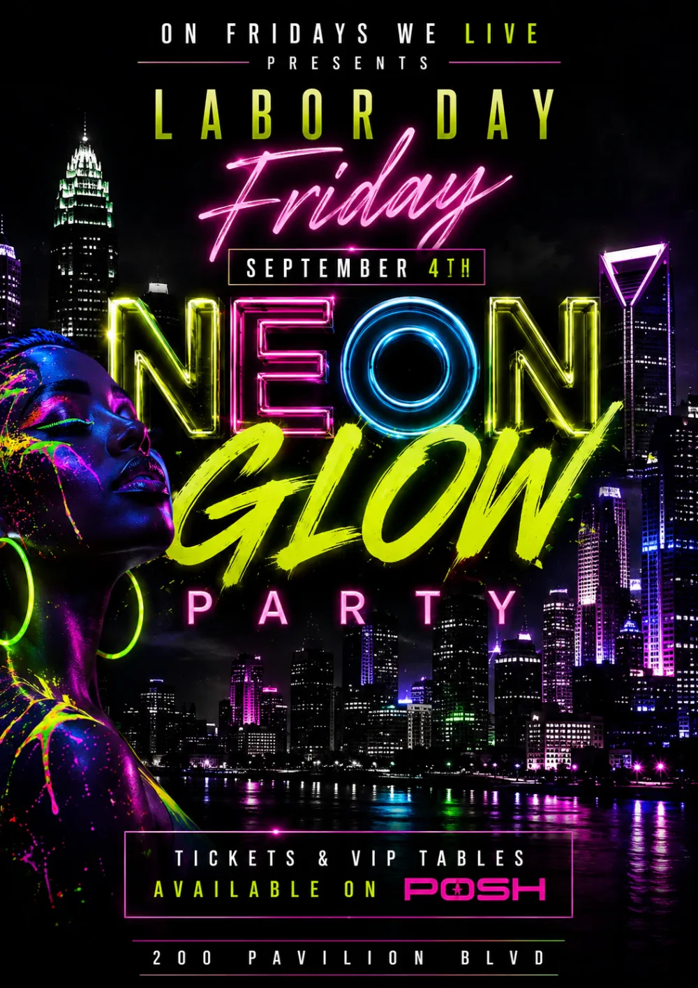 Neon Glow Party — event flyer