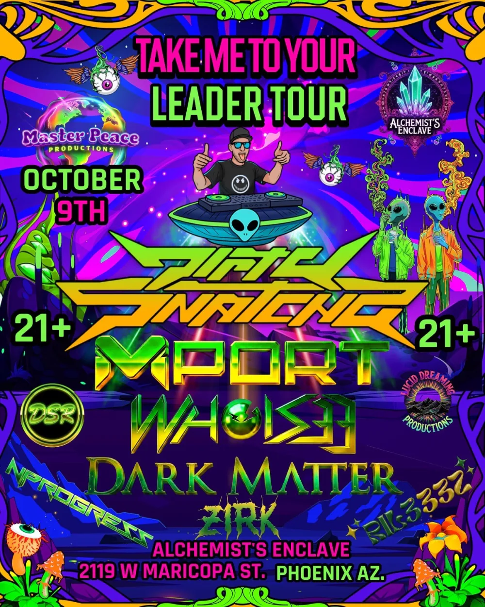 Take Me To Your Leader Tour — event flyer