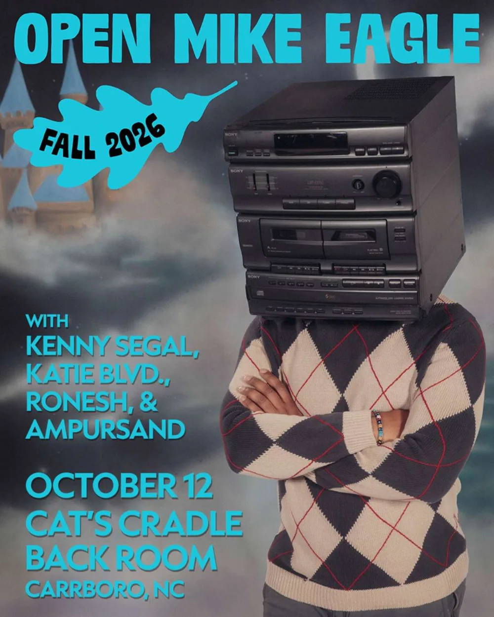 Open Mike Eagle, Kenny Segal, Katie Blvd., Ronesh, Ampursand — event flyer