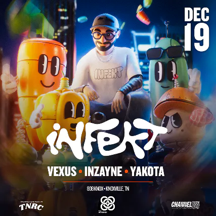 INFEKT, Vexus, Inzayne, Yakota — event flyer