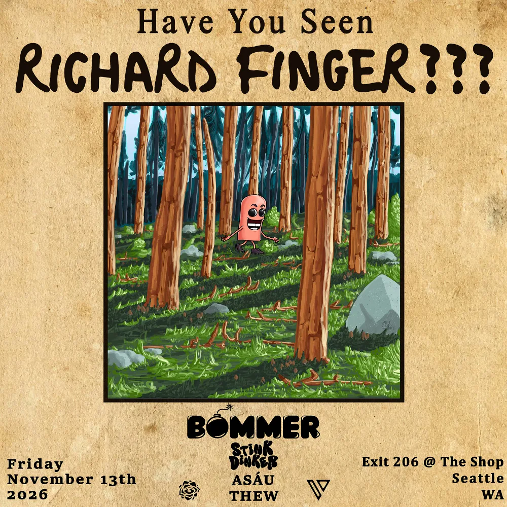 Event flyer for Richard Finger