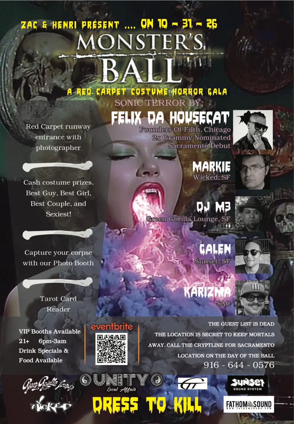 Monsters Ball — event flyer