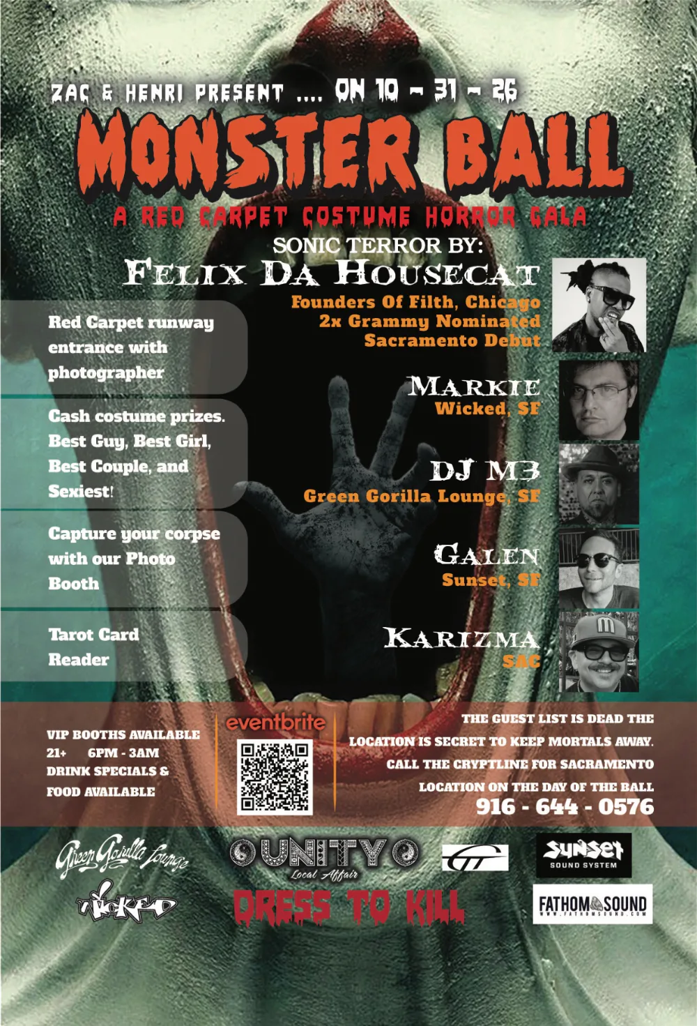 Monsters Ball — event flyer