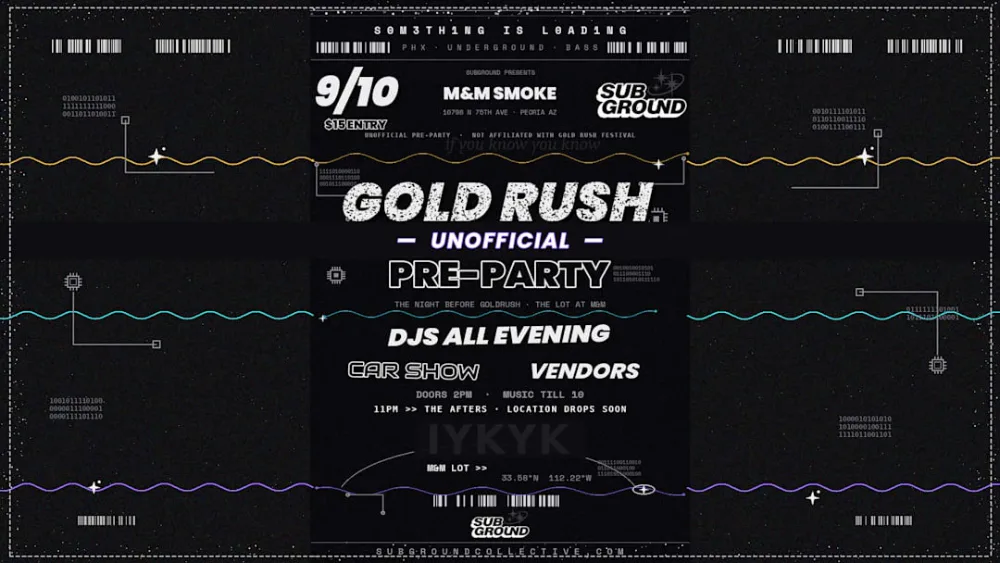 Gold Rush Pre-Party — event flyer