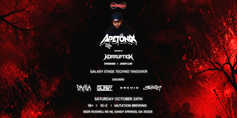 Infinity Events Presents — event flyer