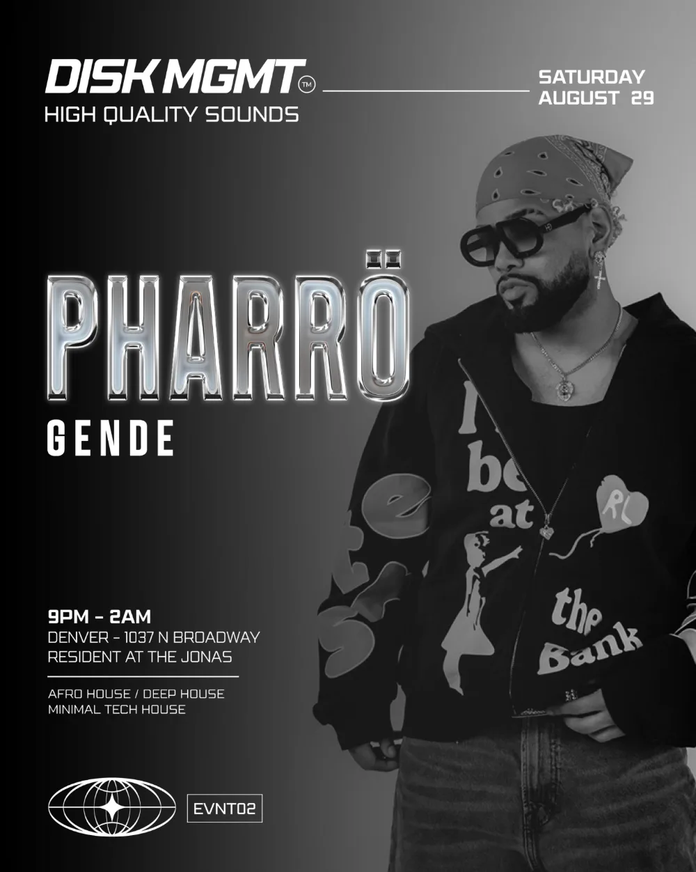 PHARRÖ, GENDE — event flyer