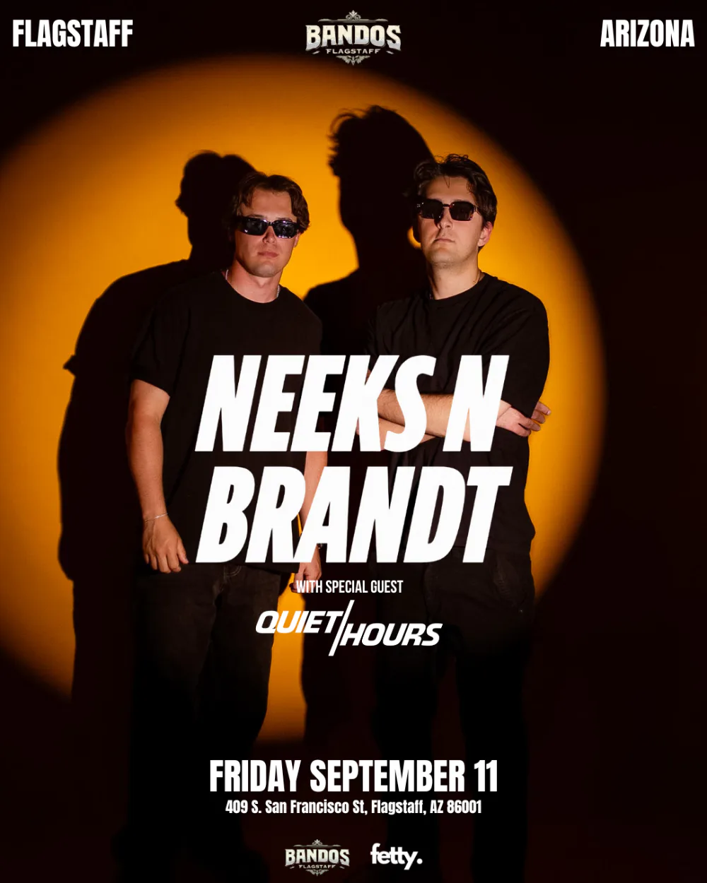 NEEKS N BRANDT, Quiet Hours — event flyer