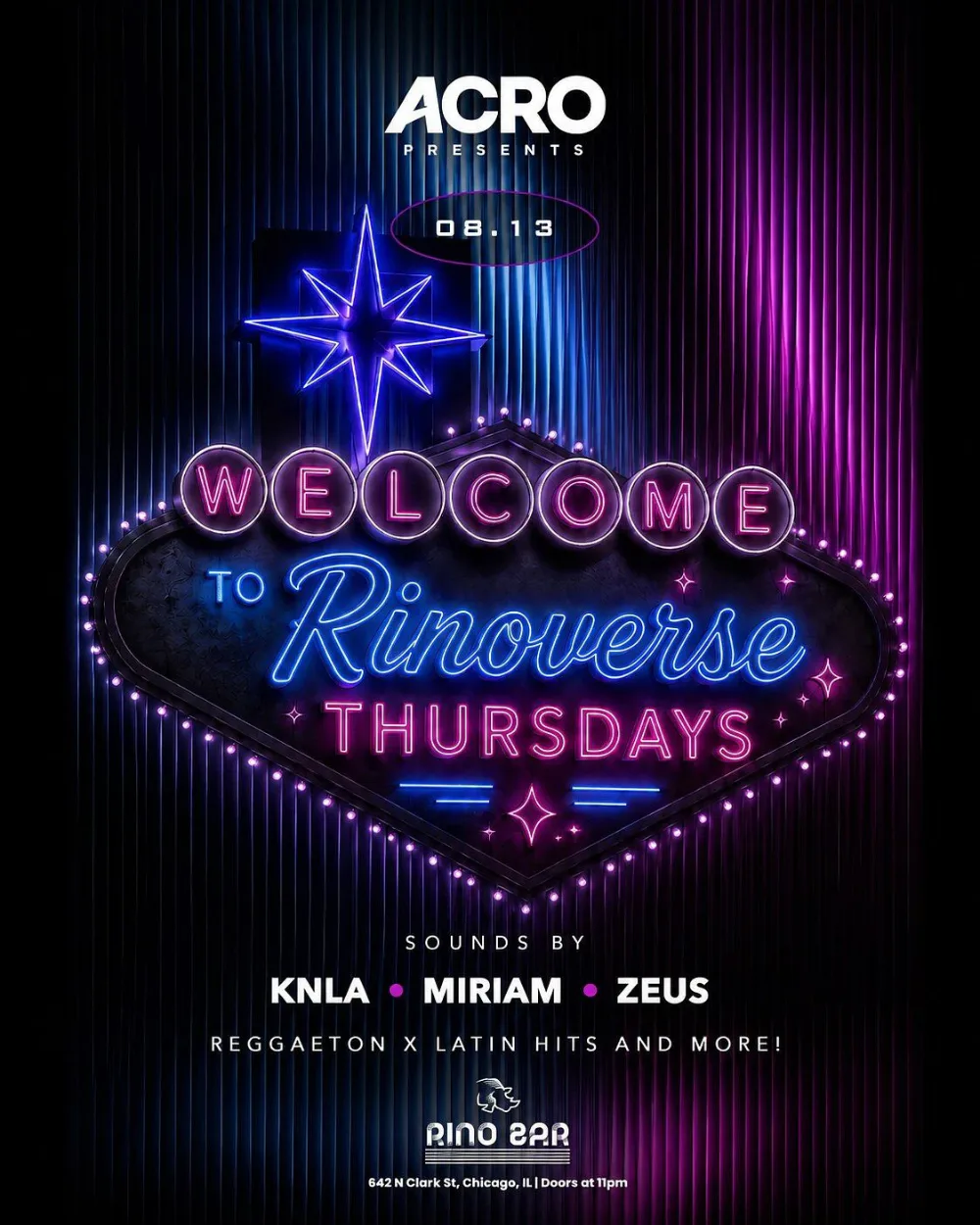 RINOVRSE — event flyer