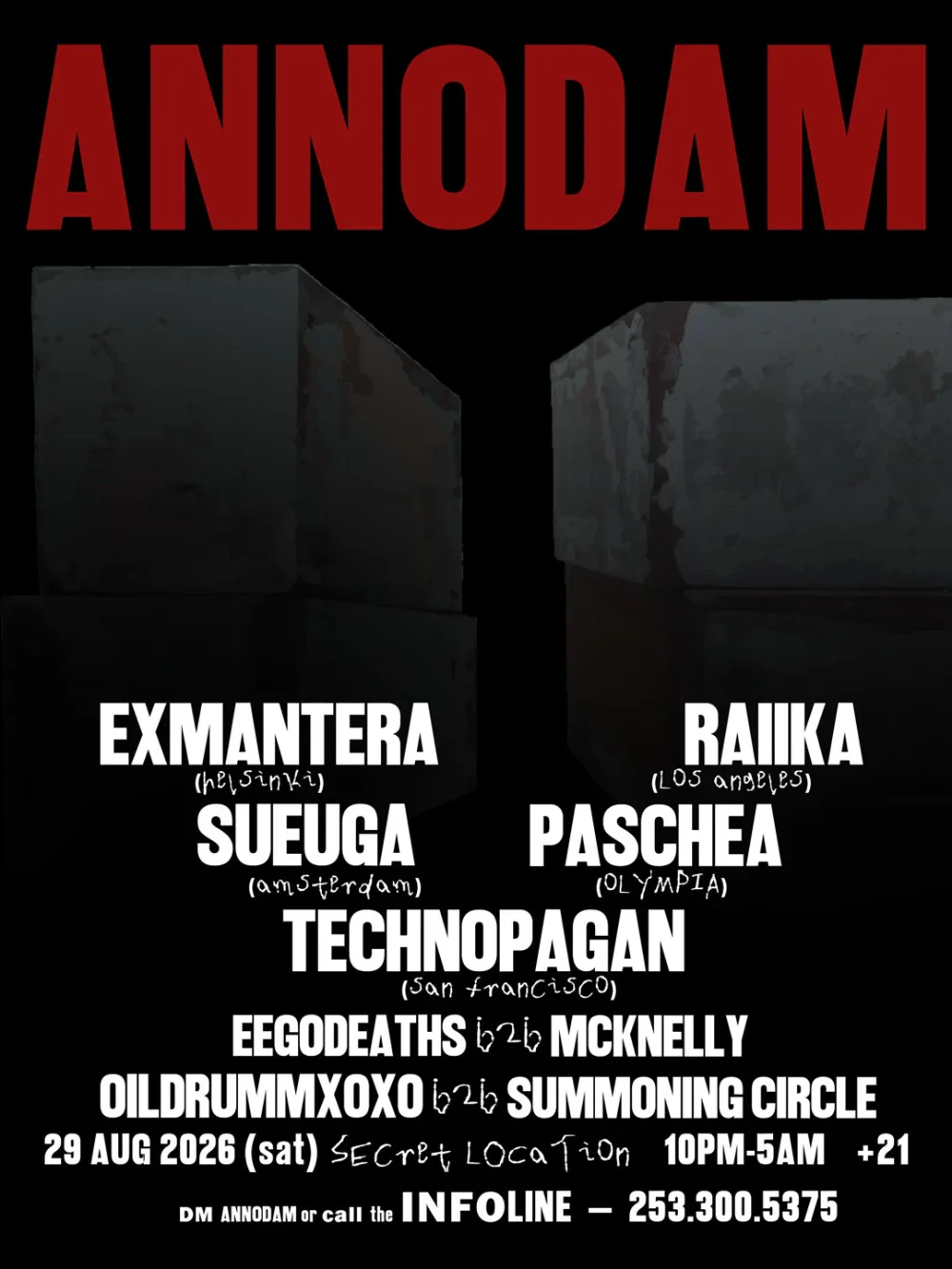 ANNODAM Presents — event flyer