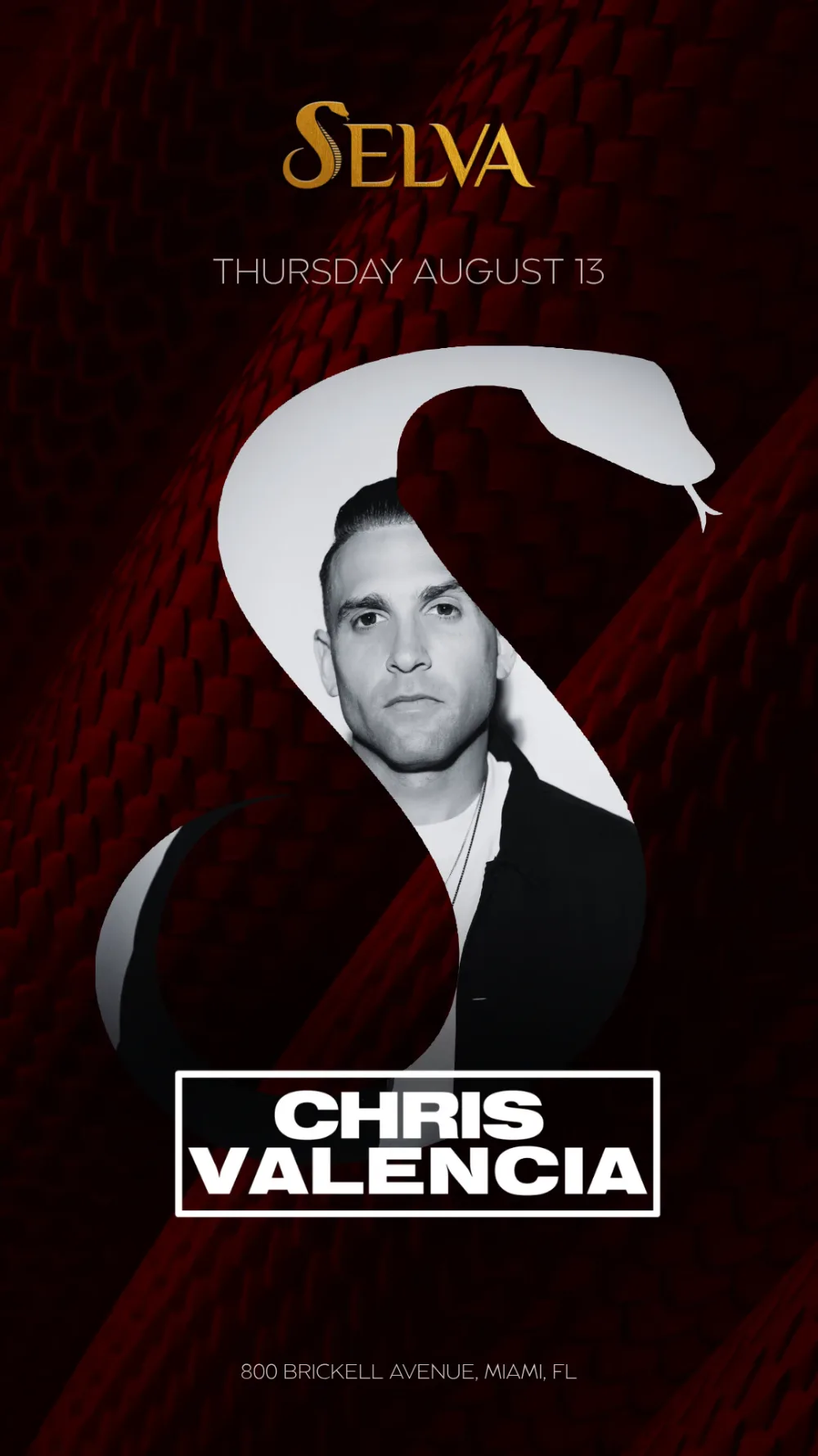 Chris Valencia — event flyer