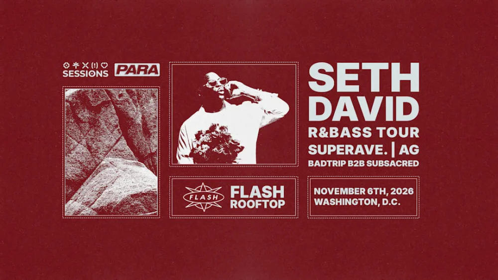 Seth David, SuperAve., AG (Boston) — event flyer
