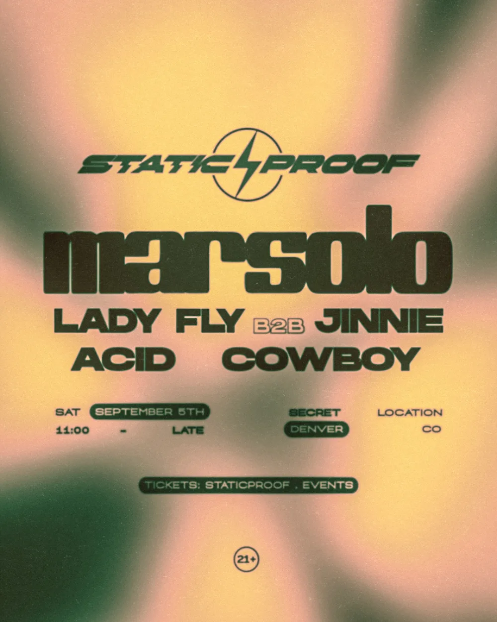 Staticproof Presents — event flyer