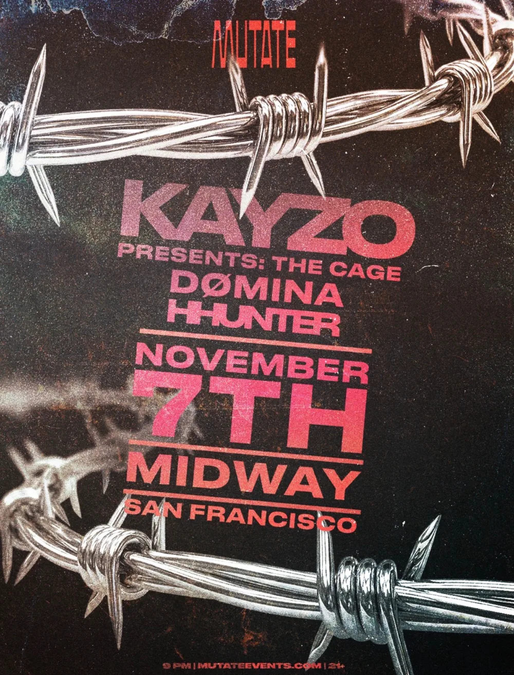 The Cage — event flyer