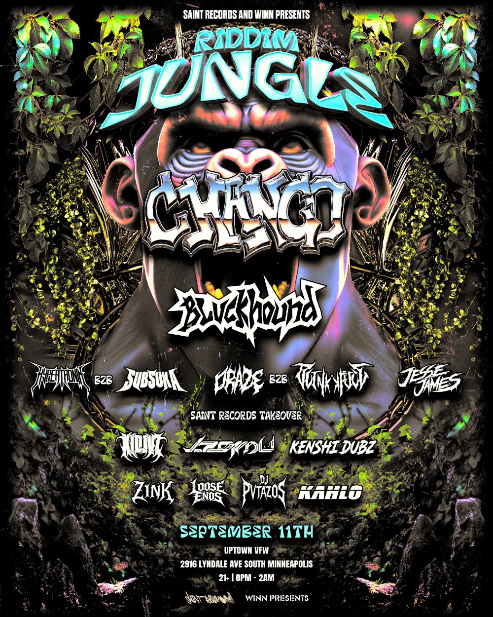 WINN PRESENTS - RIDDIM JUNGLE — event flyer