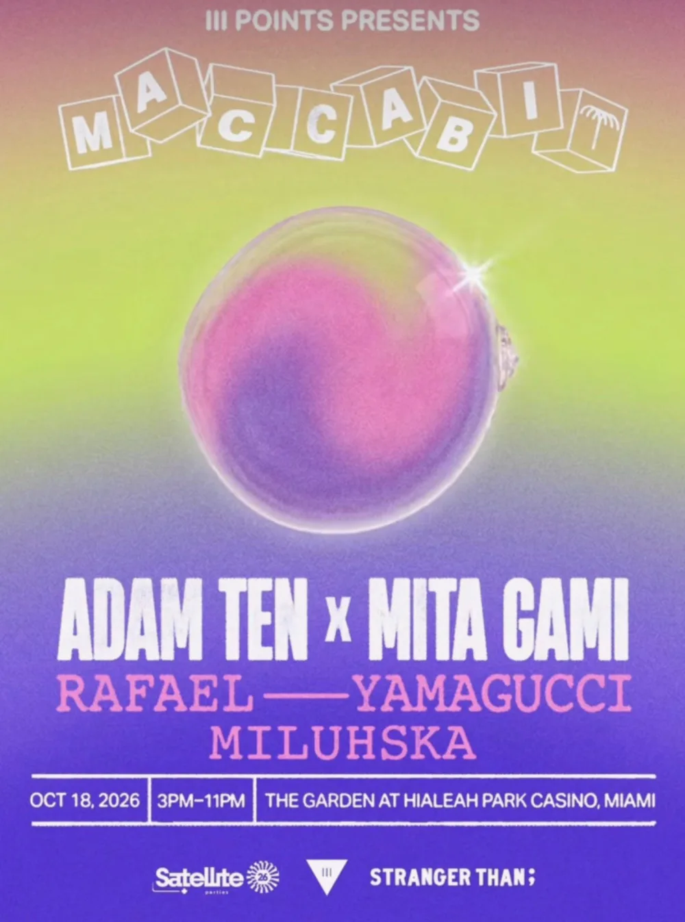 Satellite - Maccabi House At The Garden — event flyer