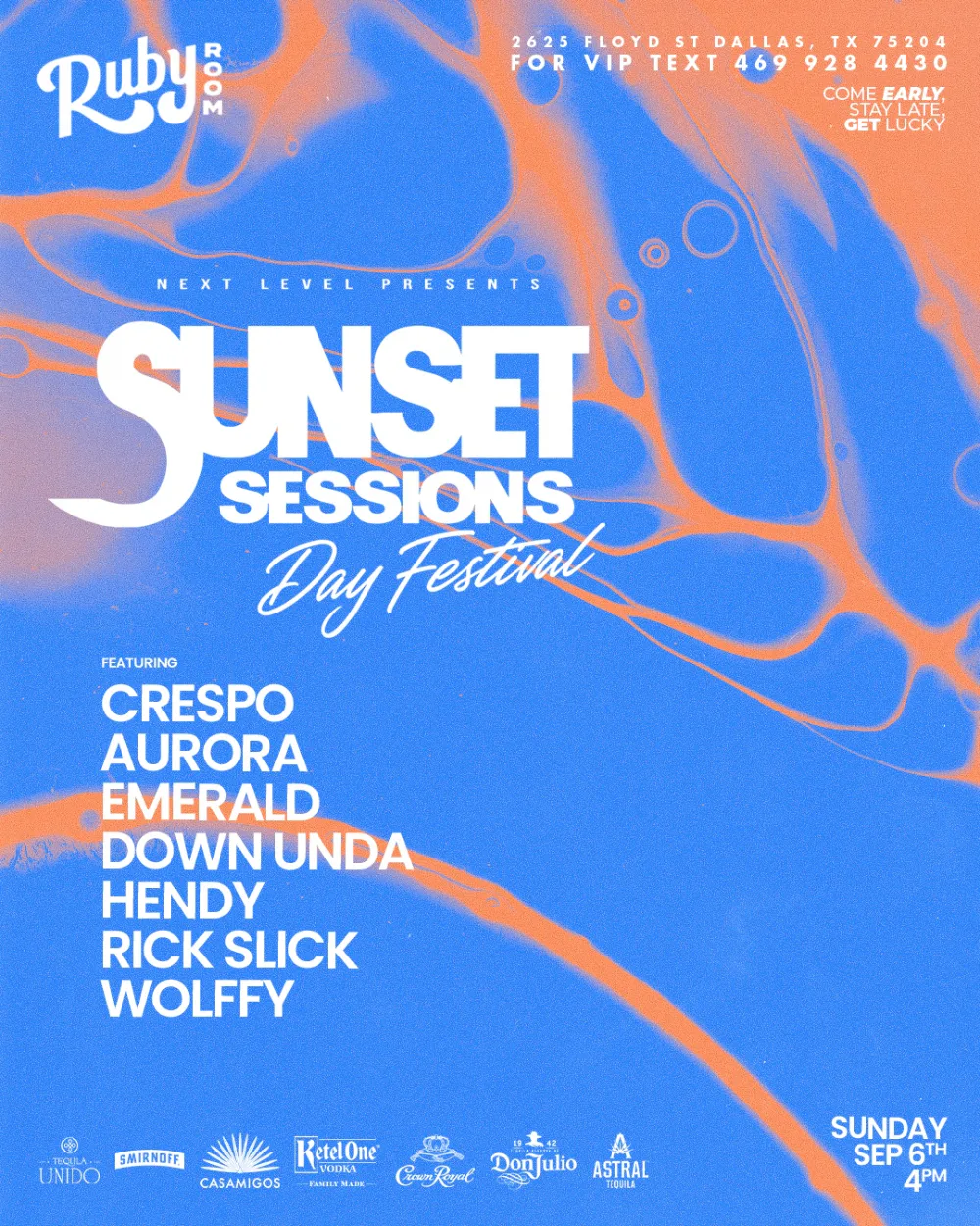 Sunset Sessions — event flyer