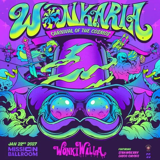 WonkyWilla, The Sponges, G-Space — event flyer