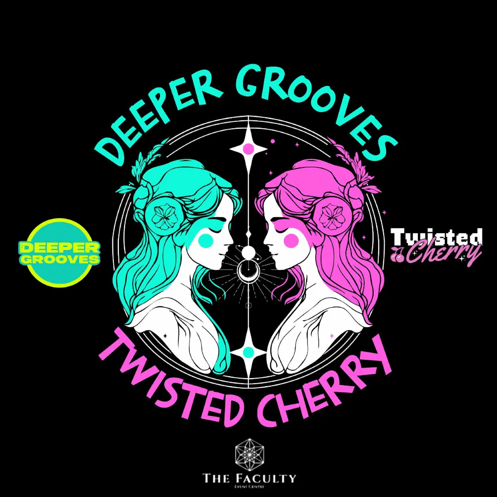 Twisted Cherry x Deeper Grooves — event flyer