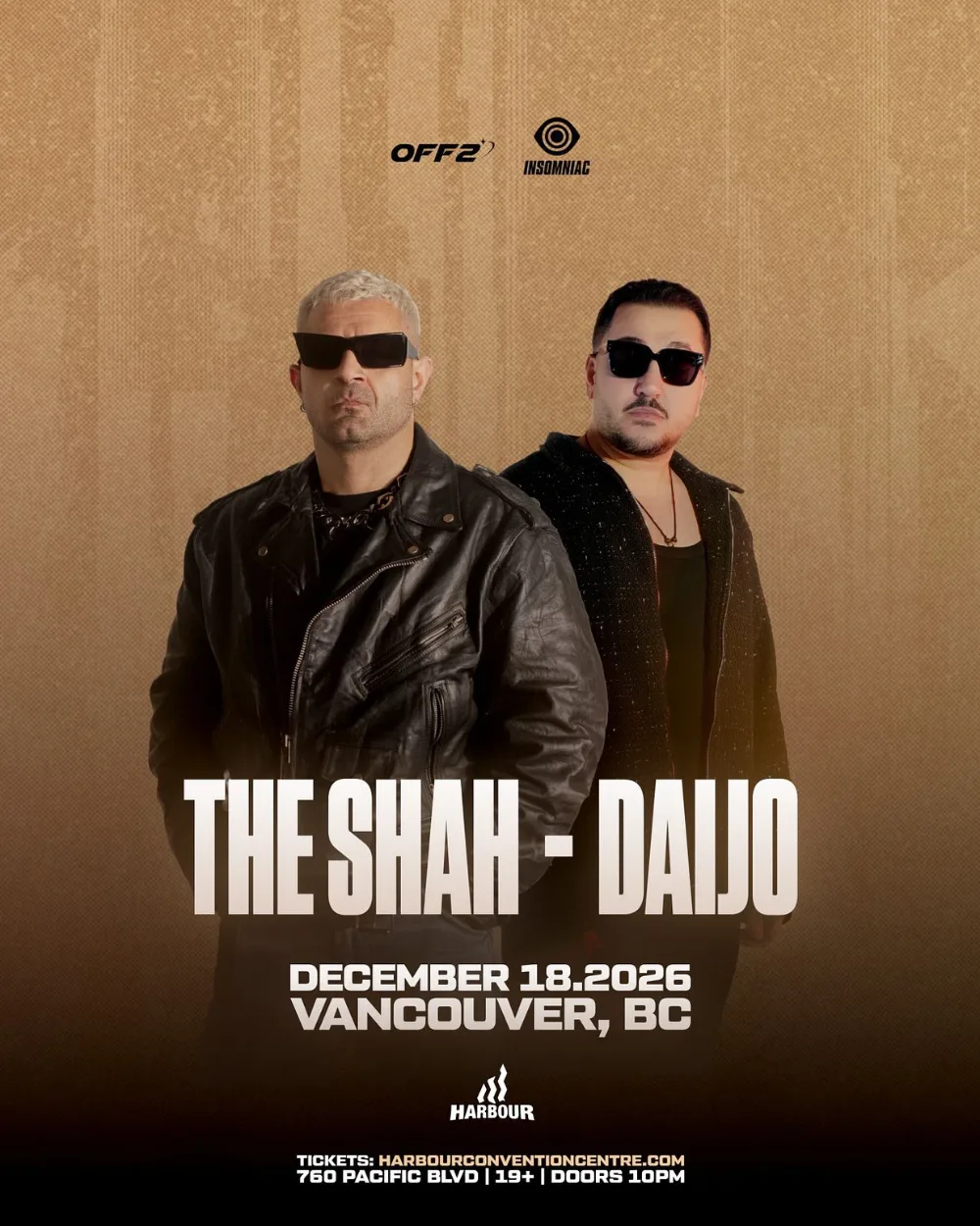 The Shah, Daijo — event flyer