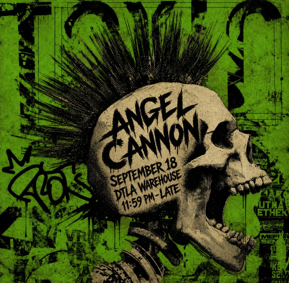 ANGEL CANNON, ZaKKari — event flyer