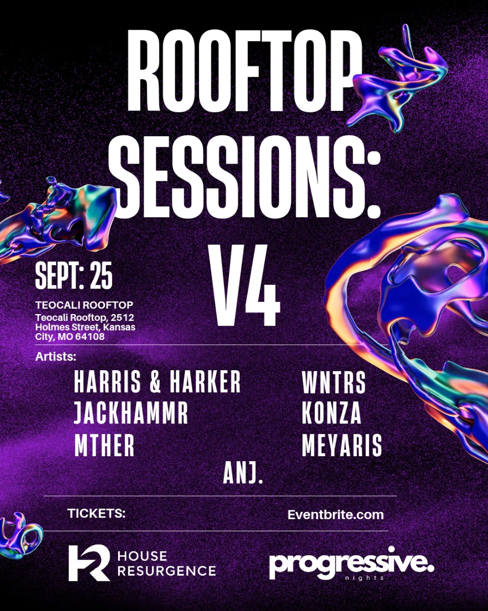 Progressive Nights x House Resurgence Rooftop Sessions-Teocali — event flyer