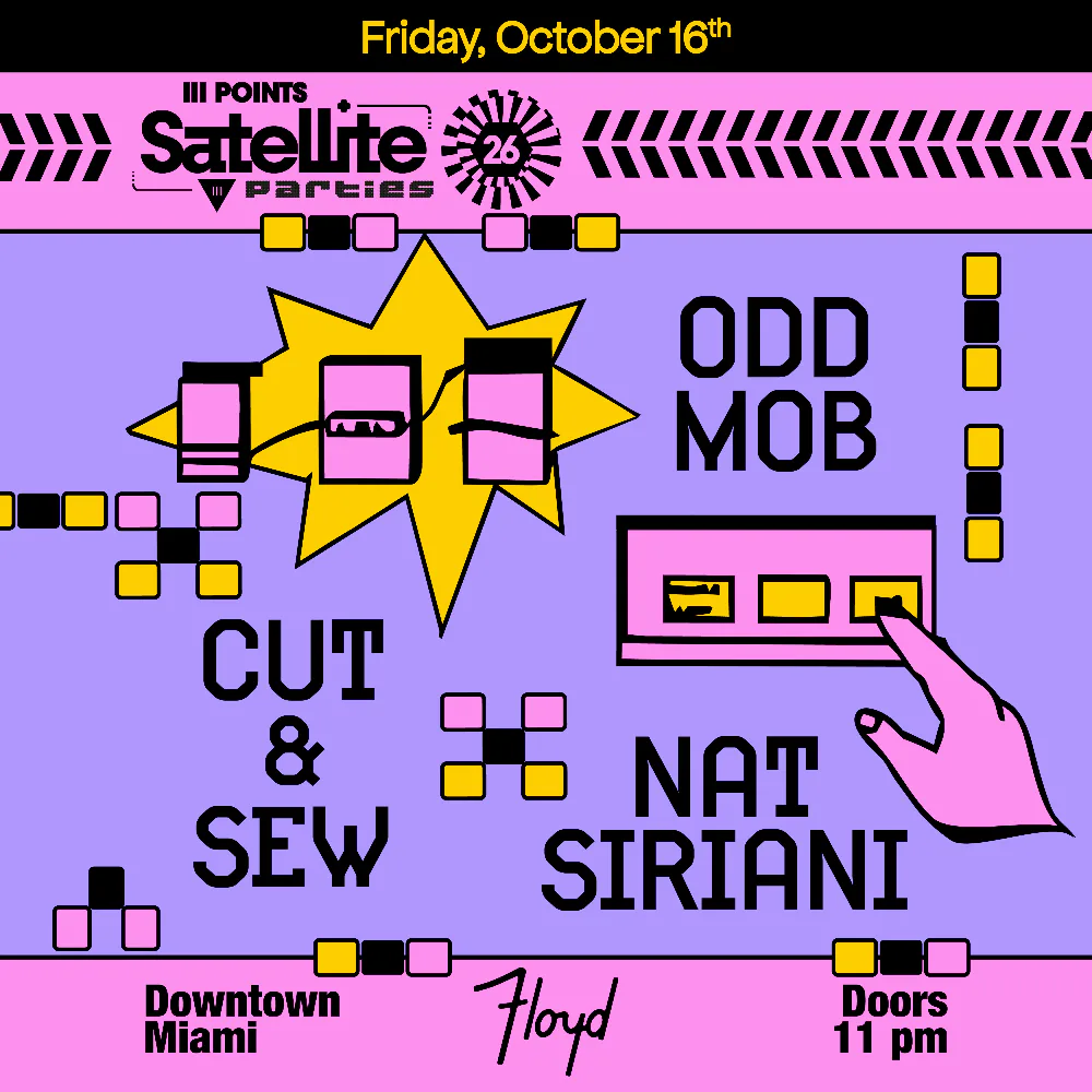 Odd Mob, Cut & Sew, Nat Siriani — event flyer