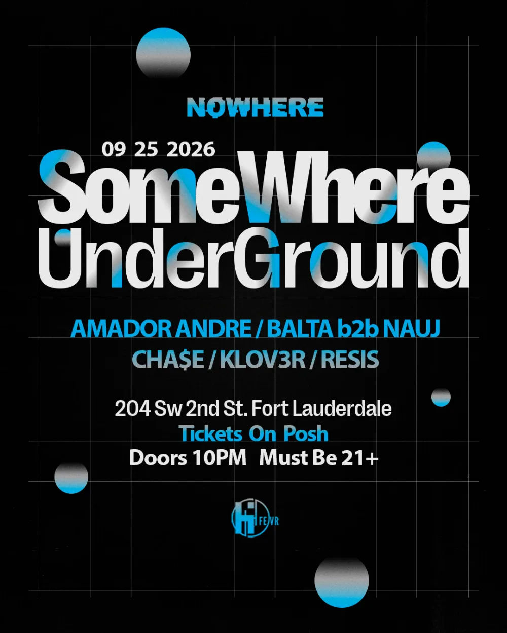 Somewhere Underground — event flyer