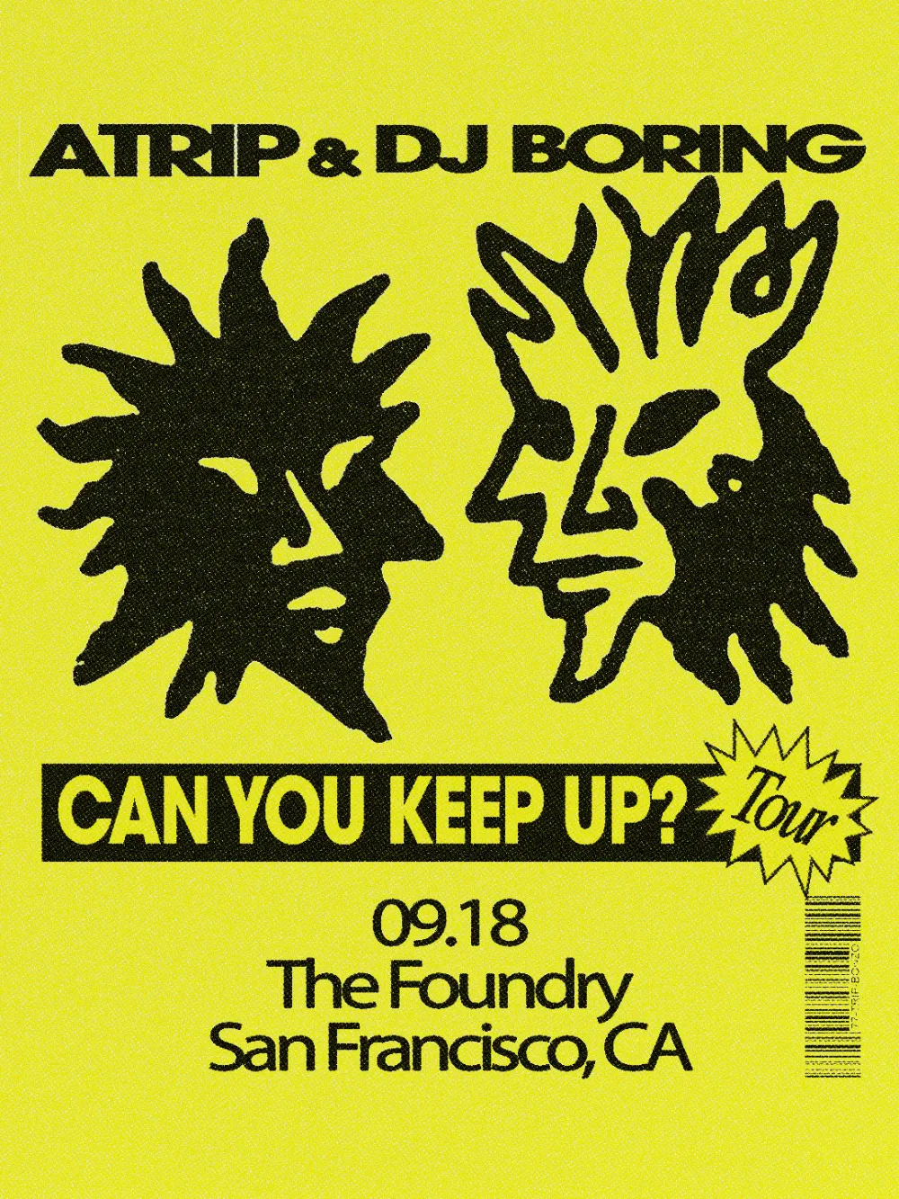 ATRIP, DJ Boring — event flyer