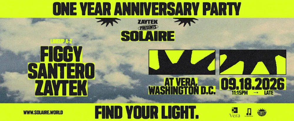 Zaytek, Santero, Figgy — event flyer