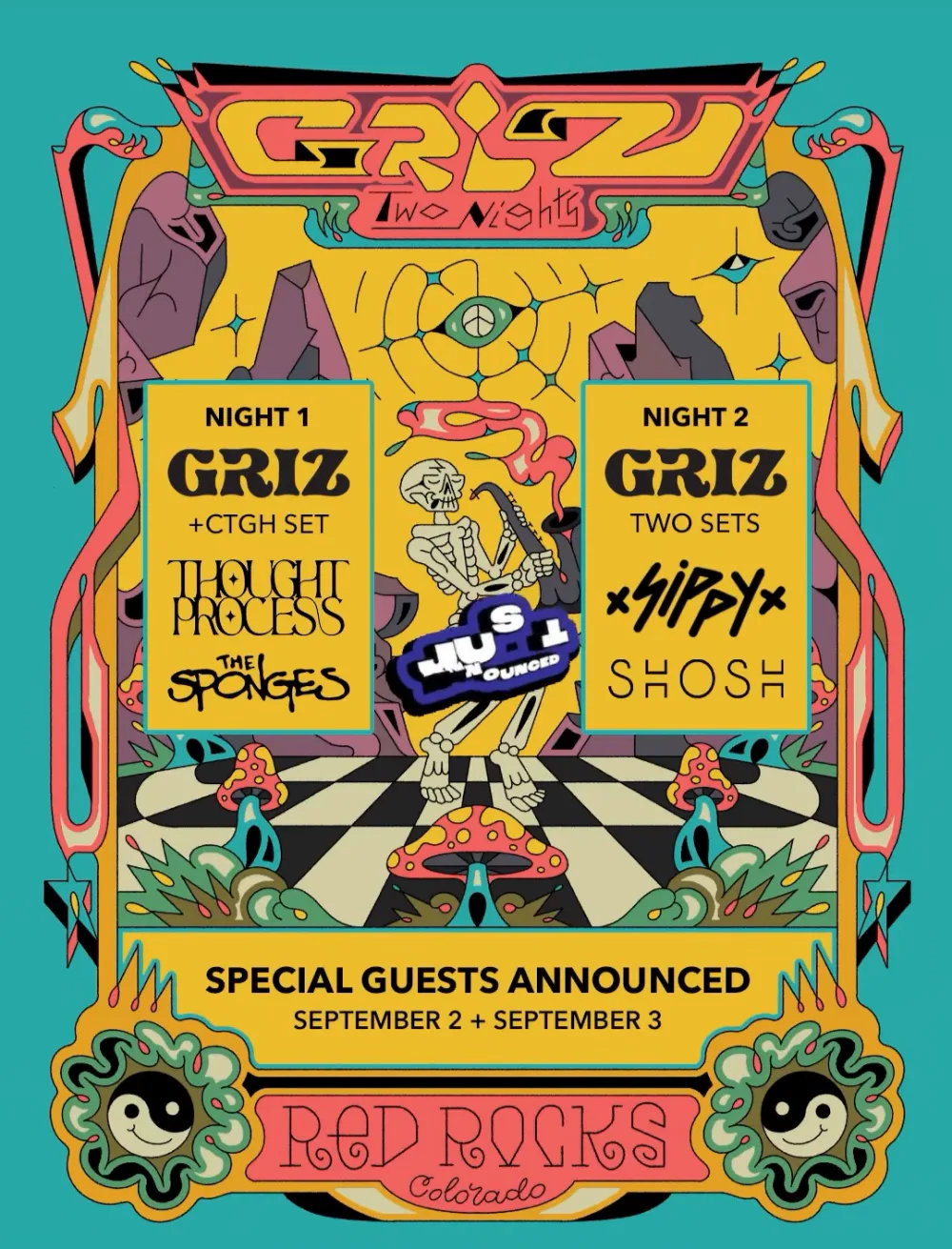 GRiZ, SIPPY, SHOSH — event flyer