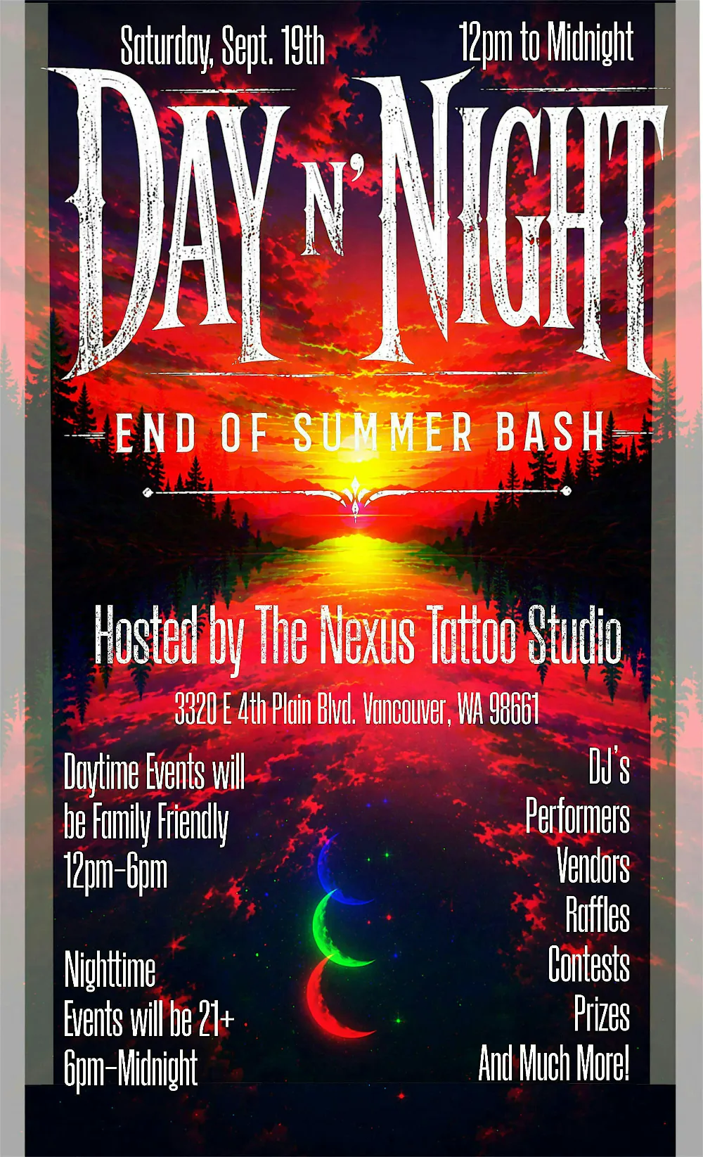 Event flyer for DAY N' Night