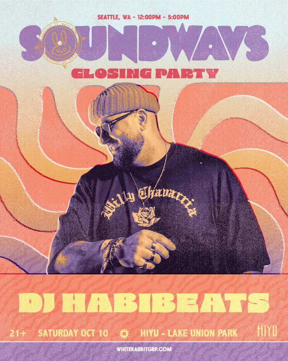 Event flyer for WRG Presents SOUNDWAVS: Habibeats