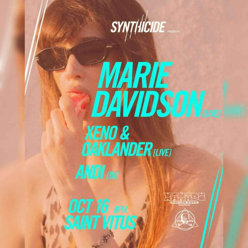 Marie Davidson, Xeno & Oaklander, Andi — event flyer