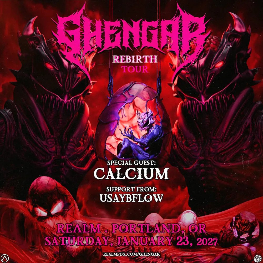 GHENGAR, Usaybflow, Calcium — event flyer