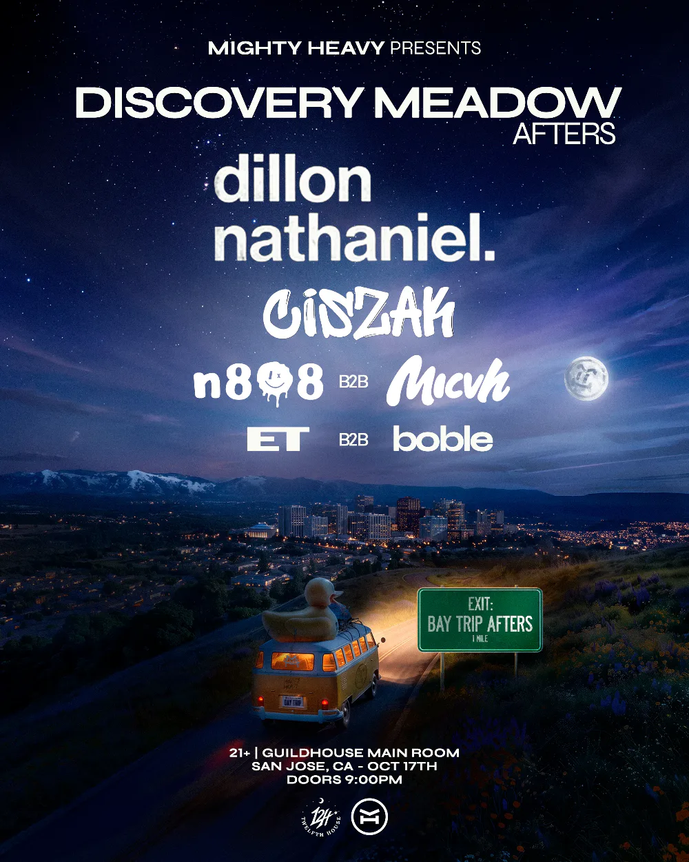 Discovery Meadow Afters — event flyer