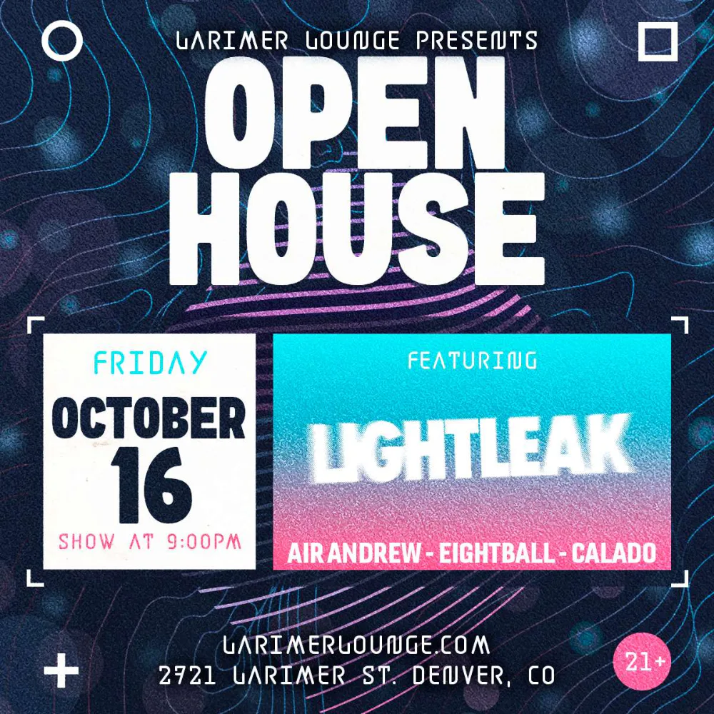 Open House Feat. — event flyer