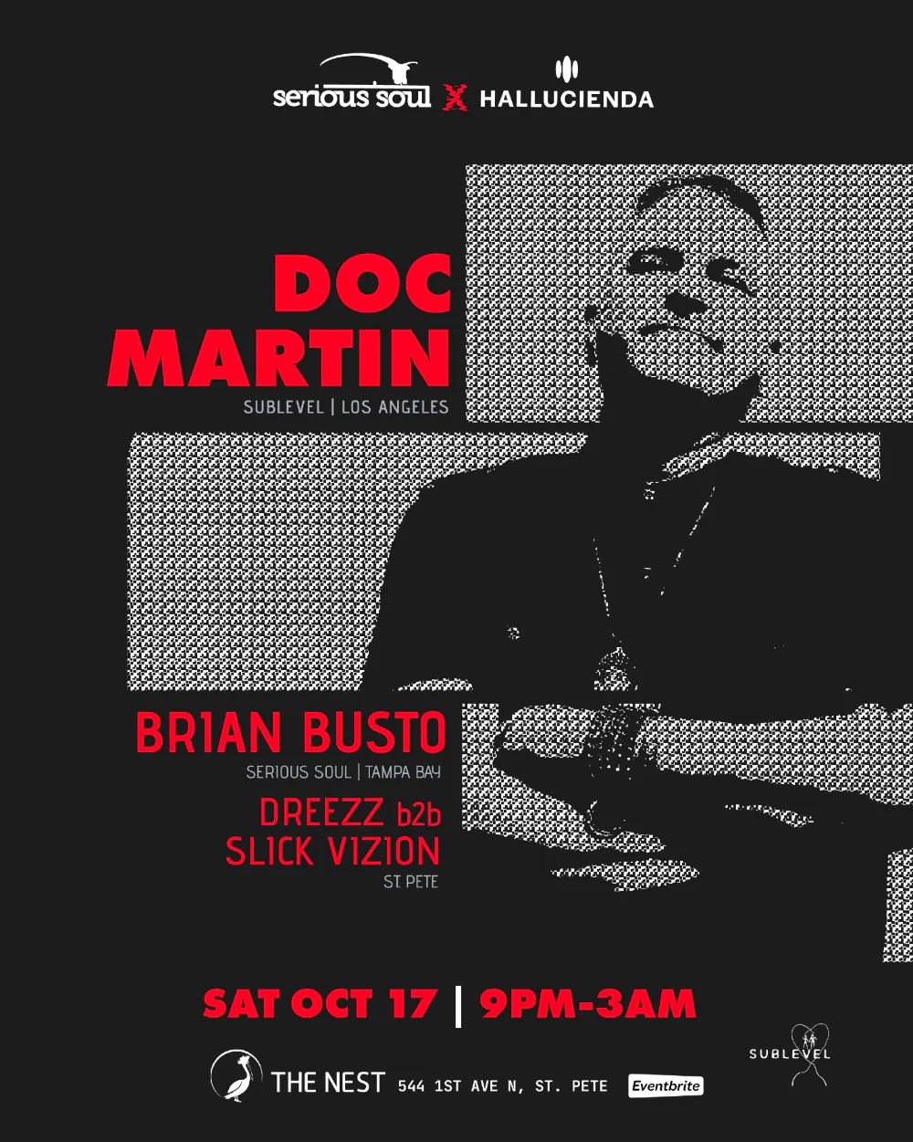 DOC MARTN (Sublevel Los Angeles) at The Nest! — event flyer