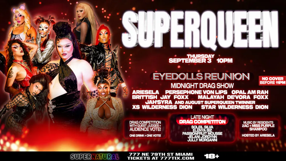 Superqueen Drag Rave + Competition — event flyer