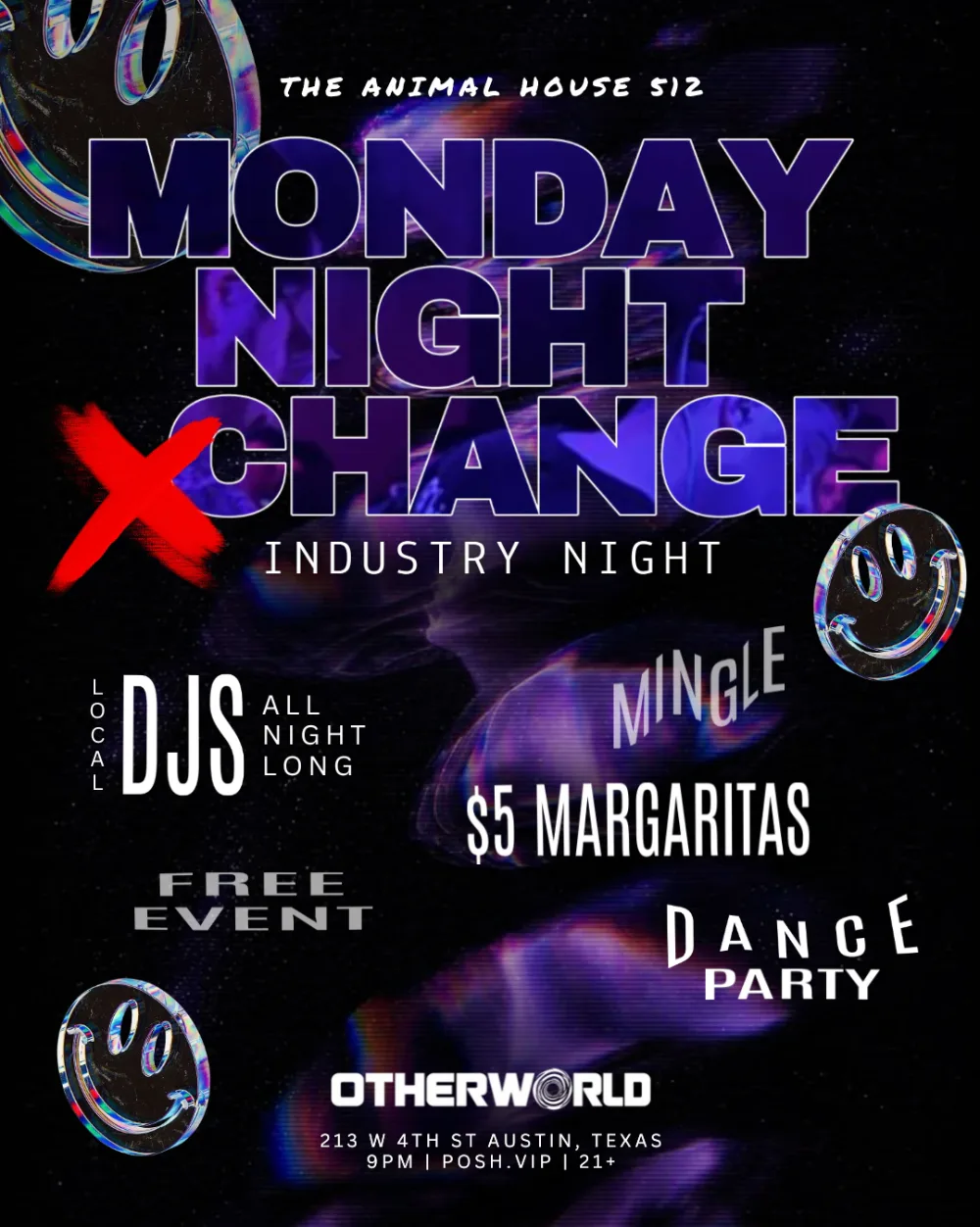 Industry Nights - Monday Night Xchange at Otherworld 09.14 — event flyer