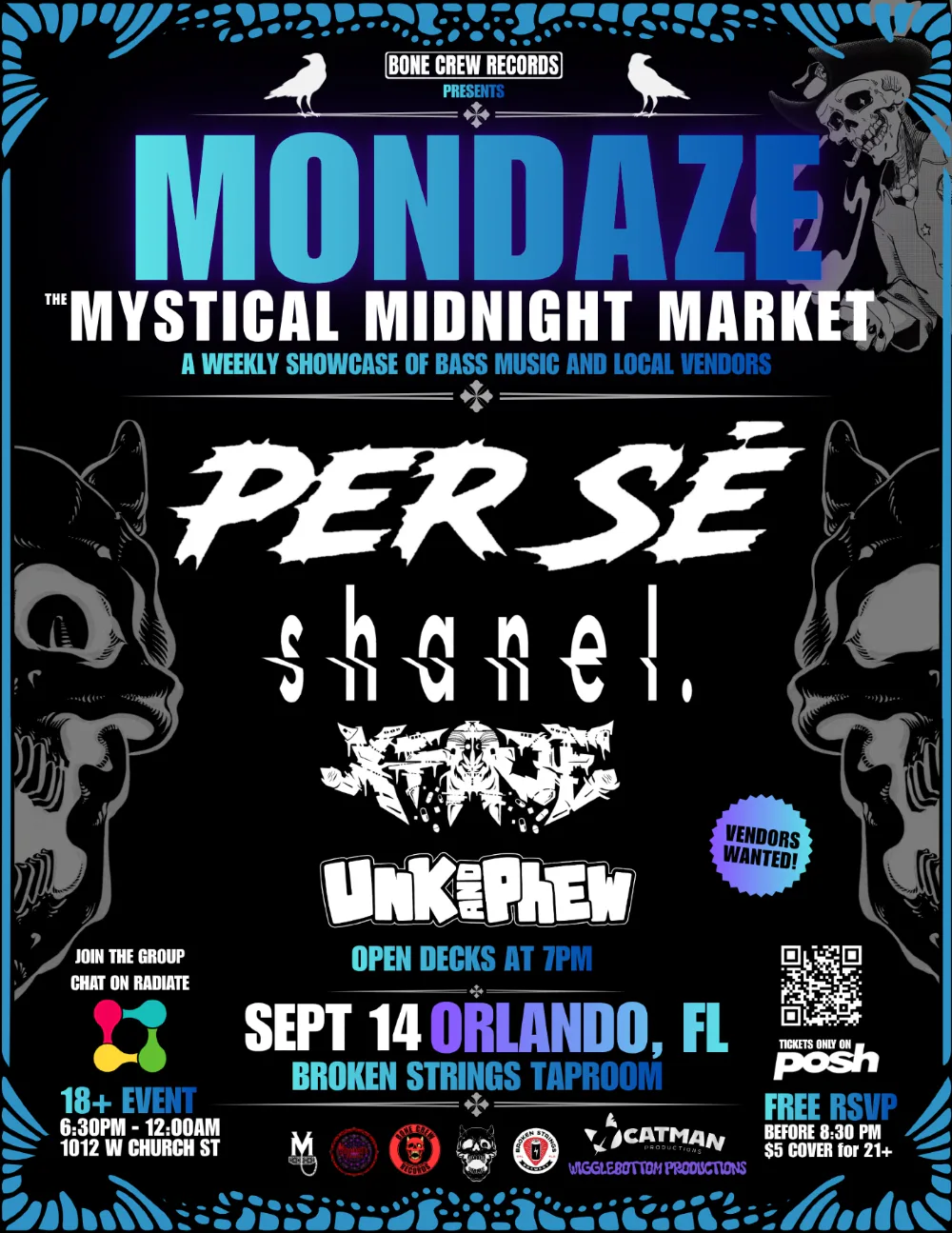 MONDAZE - The Mystical Midnight Market — event flyer