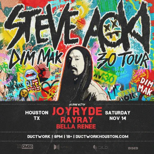 Steve Aoki, JOYRYDE – Houston – Nov 14 | Edmtrain